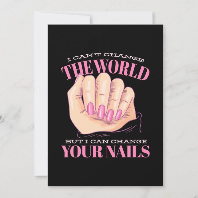 Invitation Je peux vos ongles et le monde (Devant)