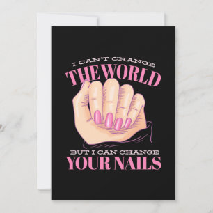 Invitation Je peux vos ongles et le monde