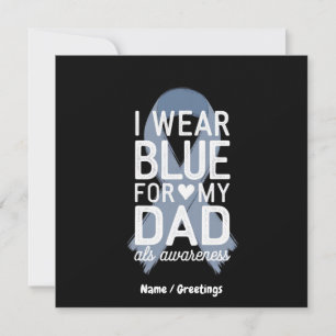 Invitation Je Porte du Bleu pour Mon Papa T-shirt Cadeau de S