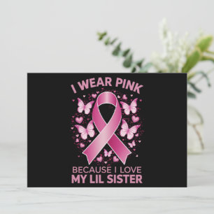 Invitation Je Porte Rose Pour Ma Petite Soeur Sensibilisation