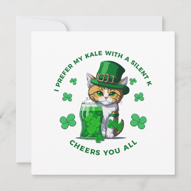 Invitation Je Préfère Mon Kale Avec Un Amateur De Bière Fanta (Devant)