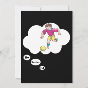 Invitation Je préférerais jouer au Kickball