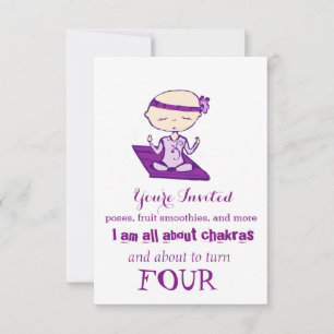 Invitation Je saute des siestes pour le yoga bébé anniversair