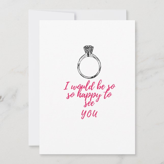 Invitation Je serais si heureux de vous voir (Devant)