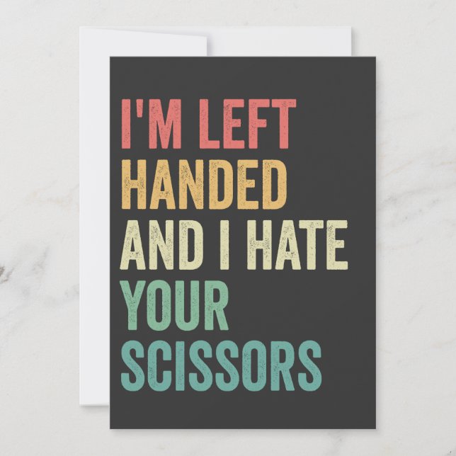 Invitation Je suis à gauche et je vous déteste Ciseaux Drôle (Devant)