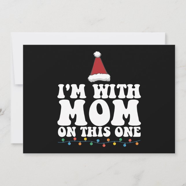 Invitation Je suis avec maman sur ce qui ressemble à la famil (Devant)