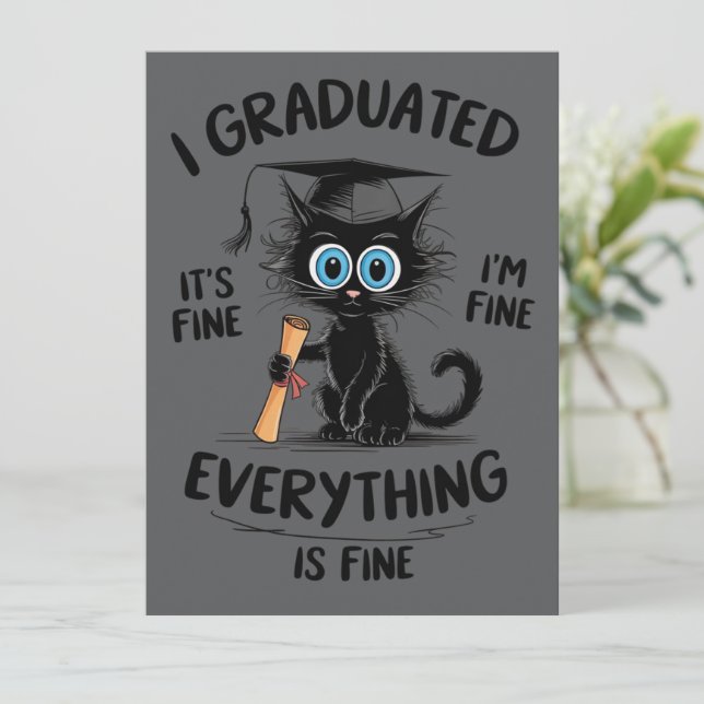 Invitation Je suis diplômé C'est bien Je vais bien Tout va bi (Debout devant)