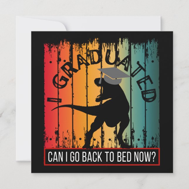 Invitation je suis diplômé, puis-je retourner au lit maintena (Devant)