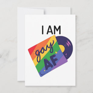 Invitation Je Suis Gay AF Drôle mois LGBT Pride