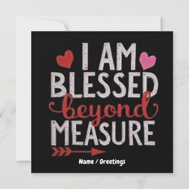 Invitation Je Suis Heureux Au-Delà De La Mesure Graphique Mig (Devant)