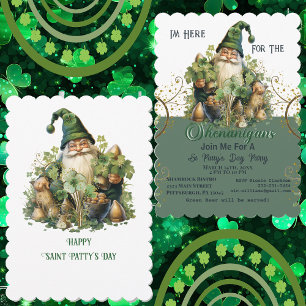 Invitation Je suis ici pour le Jour de la St Patrick Vintage 