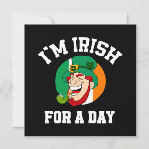 Invitation Je suis Irlandais pour un jour Saint Patricks sham