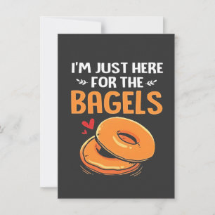 Invitation Je suis juste ici pour les bagels juifs