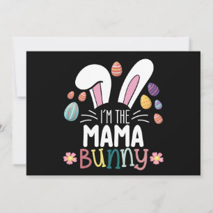 Invitation Je suis La maman Bunny Famille de Pâques Matching