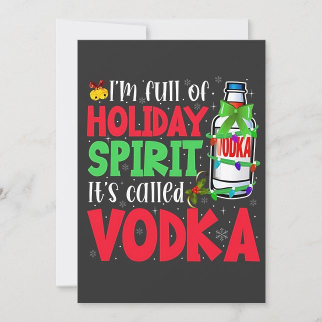Invitation Je suis plein d'esprit de Noël, ça s'appelle Vodka (Devant)