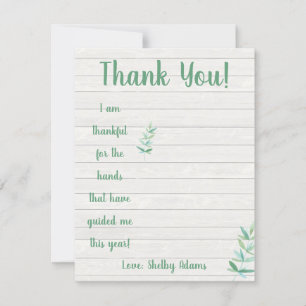 Invitation Je suis reconnaissant pour les mains qui m'ont gui