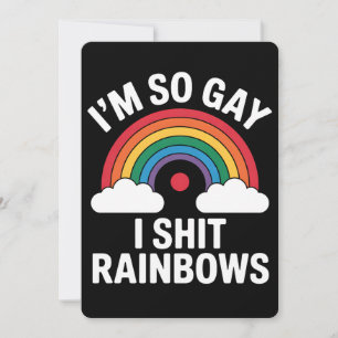 Invitation Je suis tellement Gay Rainbows drôle allié de la f