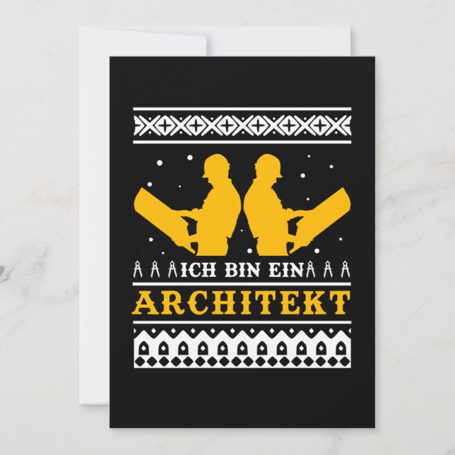 Invitation Je suis un architecte Ugly Christmas Sweater Venin (Devant)