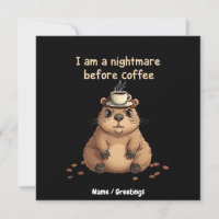 Je suis un cauchemar avant le café, devise des amo