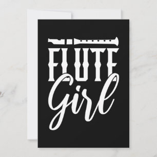Invitation Je suis une fille de flûte