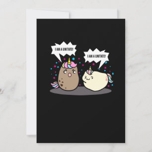 Invitation Je suis Unitato Unicorn Potato Funny Fries de légu