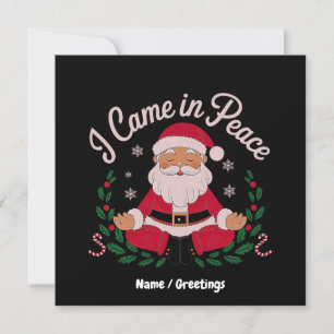Invitation Je suis venu en paix Santa Vibes cosmiques d'hiver
