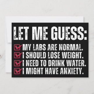 Invitation je suppose que mes laboratoires sont normaux