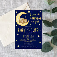 Je T'Aime Au Baby shower Lune Teddy Bear