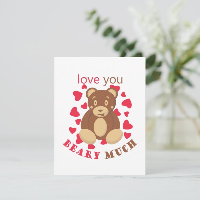 Invitation Je t'aime beaucoup pour la Saint-Valentin (Debout devant)