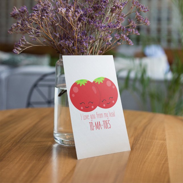 Invitation Je T'Aime De Ma Tête Tomates (Créateur téléchargé)