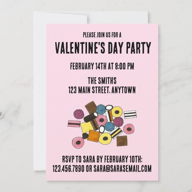 Invitation Je t'aime toutes sortes de façons Saint Valentin (Dos)