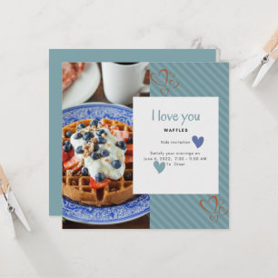 Invitation Je T'Aime Une gaufre Lot Heart Kids