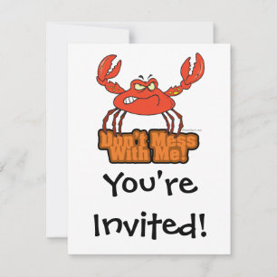 Invitation Je veux dire crabe