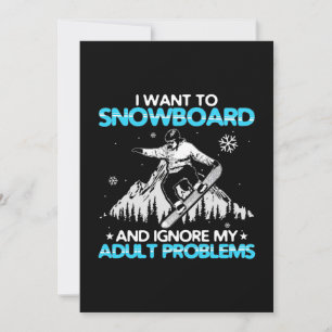Invitation Je veux faire du snowboard