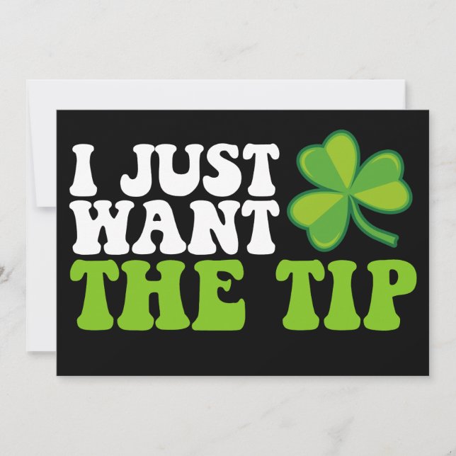 Invitation Je Veux Juste Le Conseil Shamrock St Patrick's Day (Devant)