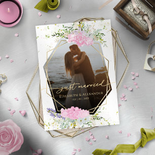 Invitation Je viens de me marier   Annonce photo de mariage d