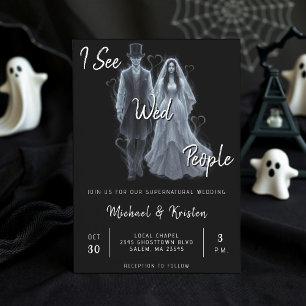 Invitation Je Vois Les Gens De Mer Ghost Mariage Halloween Go