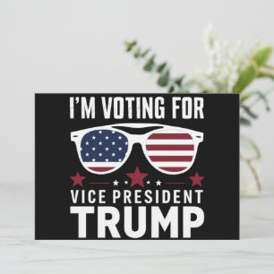 Invitation Je vote pour l'élection du vice-président Trump 20