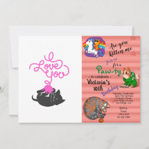 Invitation Je vous aime - boule de laine - Choisir la couleur