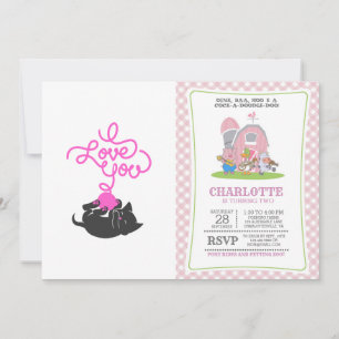 Invitation Je vous aime - boule de laine - Choisir la couleur