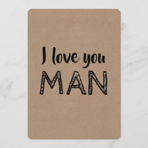 Invitation Je vous aime MAN Funny Groomsman Proposition