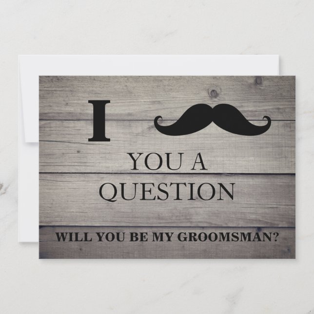 Invitation Je vous pose une question : êtes-vous mon Groomsma (Devant)