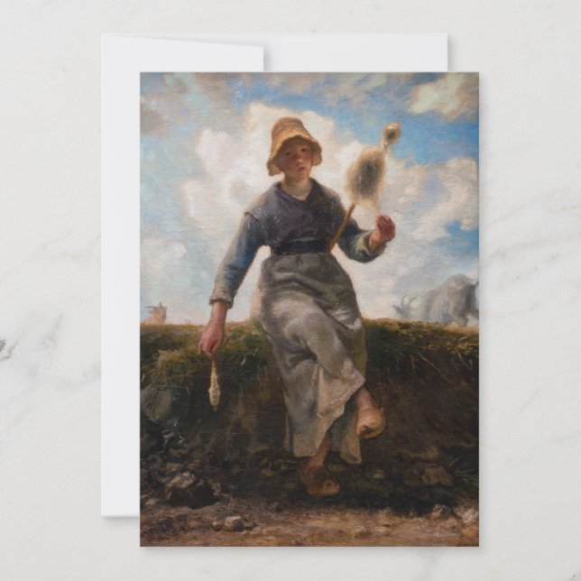 Invitation Jean-Francois Millet - La fillette (Devant)
