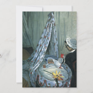 Invitation Jean Monet dans son berceau par Claude Monet, Baby