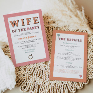 Invitation JEAN Retro Épouse du Parti Bubble Bachelorette