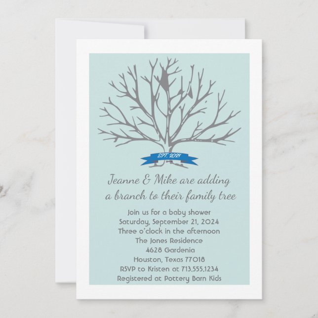 Invitation Jeanne baby shower (Devant)