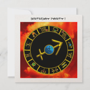 INVITATION JELON D'OR SAGITTARIUS, SIGNES D'ANNIVERSAIRE ZODI