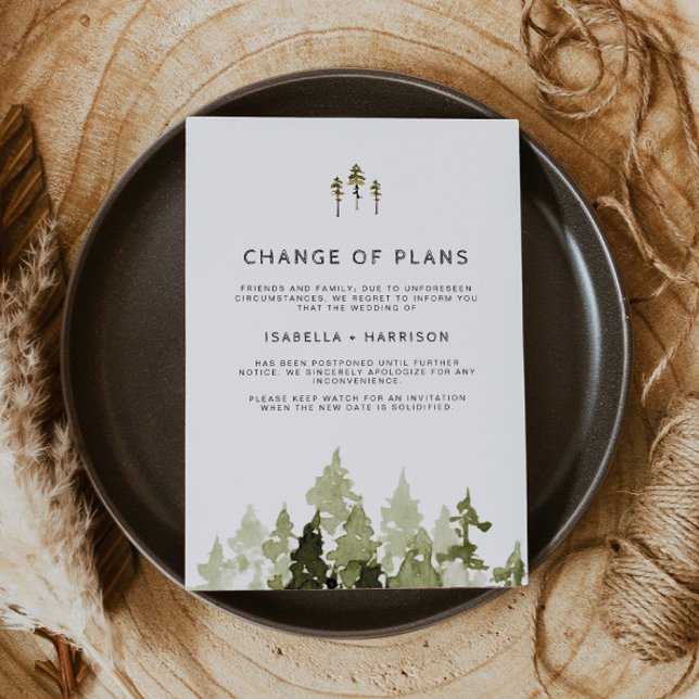 Invitation JENNA Changement de plans de mariage à l'aquarelle (Créateur téléchargé)