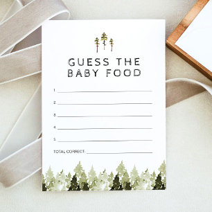 Invitation JENNA Mountain Pine Guess the Baby Food Game