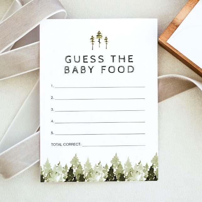 Invitation JENNA Mountain Pine Guess the Baby Food Game (Créateur téléchargé)